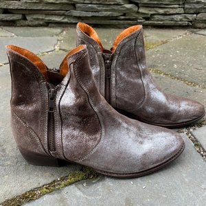 Seychelles Silver Metallic Sparkle Leather Boots